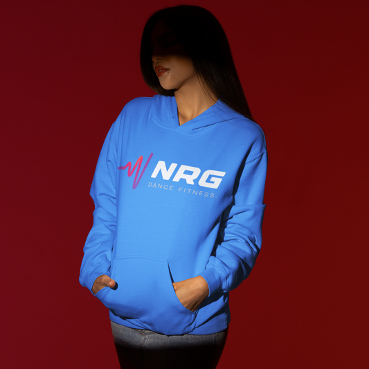 Person Wearing a Hoodie with NRG Logo