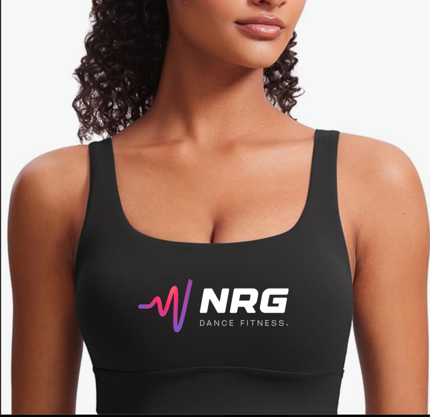 NRG Butterluxe U Back Longline Sports Bras for Women - Scoop Neck Padded Yoga Workout Crop Top with Built in Pads