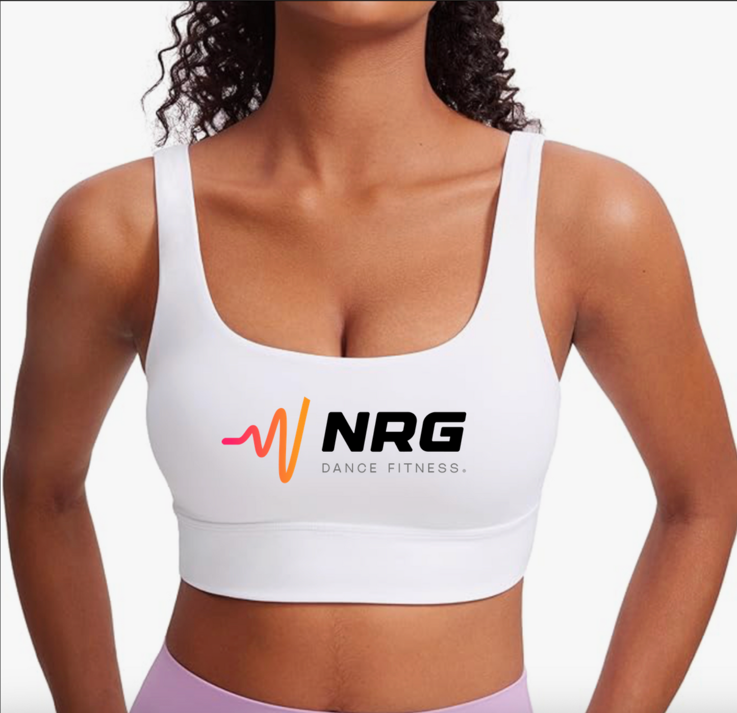 NRG Butterluxe U Back Longline Sports Bras for Women - Scoop Neck Padded Yoga Workout Crop Top with Built in Pads